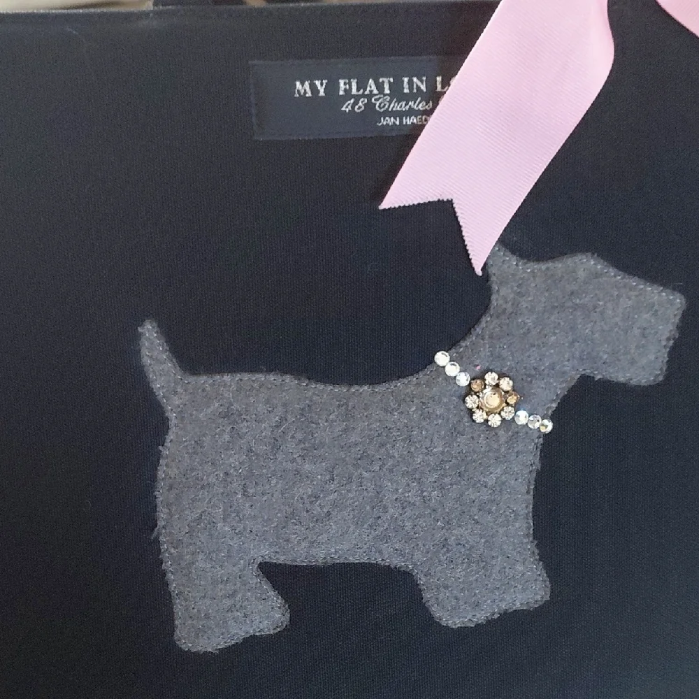 My Flat in London Black and Gray Scottie Dog Travel Carrier
